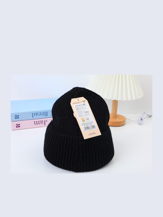 Beanie Unisex Strickmütze in Schwarz