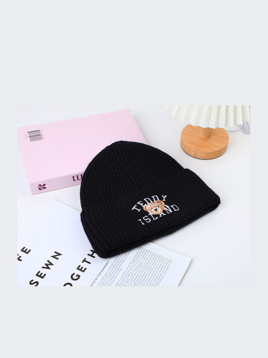 Beanie Unisex Strickmütze in Schwarz