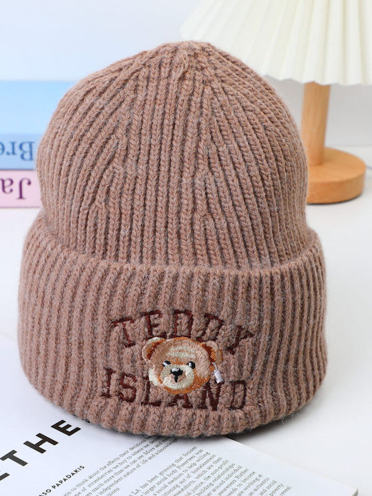 Unisex Beanie Strickmütze in Khaki Farbe