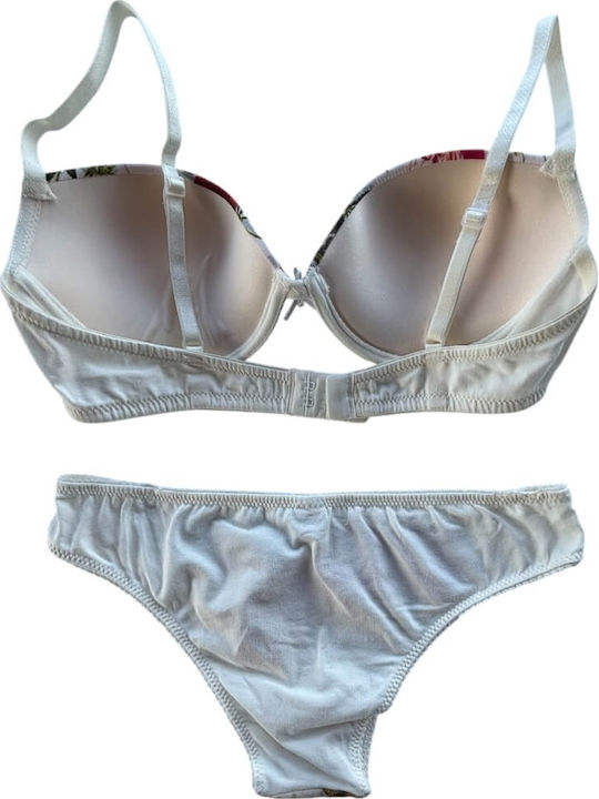 Jadea Underwear Set Bra with Brazil Ivory