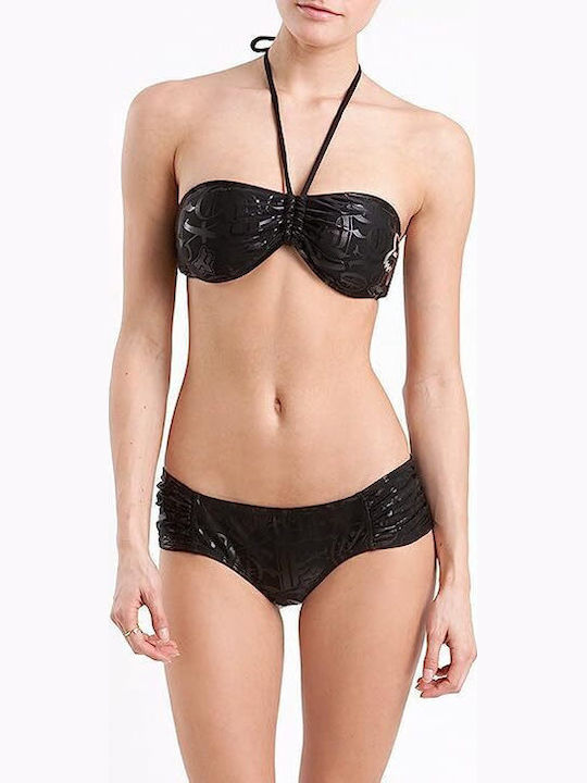Trägerloses Bikinioberteil Schwarz