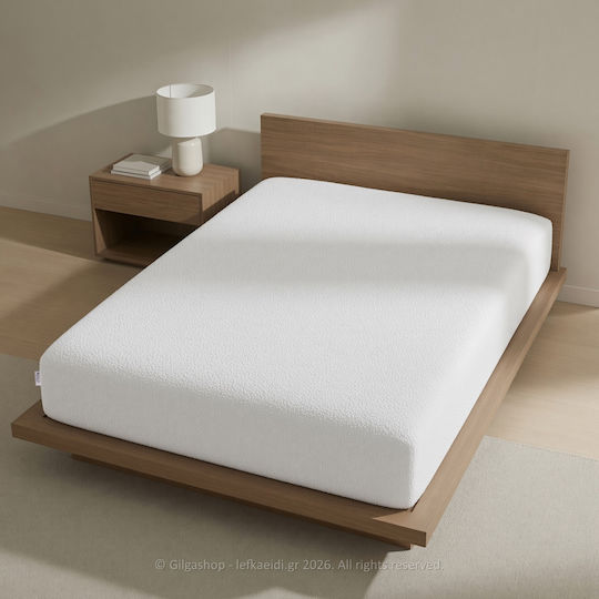 Casa Colori Protective Cover Semi-double with Skirt White 120x200+30cm