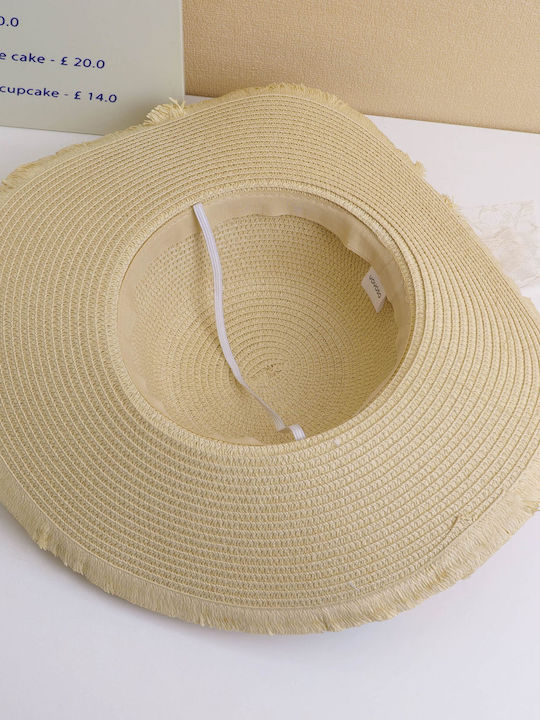 Women's Wicker Hat Beige