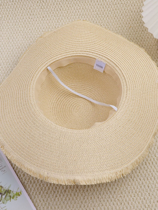 Women's Wicker Hat Beige