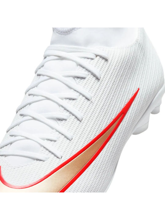 Nike Mercurial Superfly 11 Club MG Ghete Fotbal cu Crampoane Albe