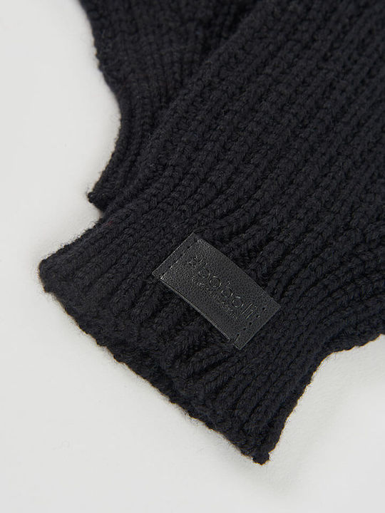 Kinderhandschuhe Gestrickt Schwarz