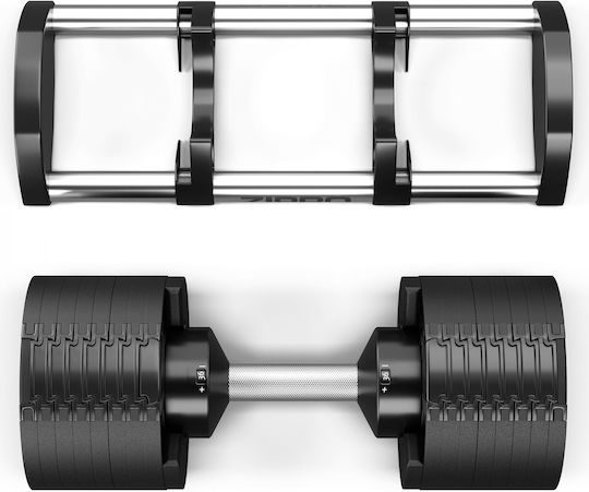 Zipro Round Adjustable Dumbbell 1x36kg with Stand
