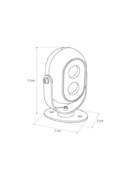 GloboStar Spot De Podea LED 4W Cu Lumină Alb Cald IP65 Alb