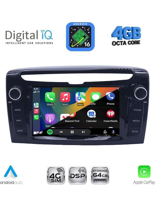 Digital IQ Blg 444_cpa 7 Zoll Deck Multimedia System Lancia Ypsilon Modell 2011+