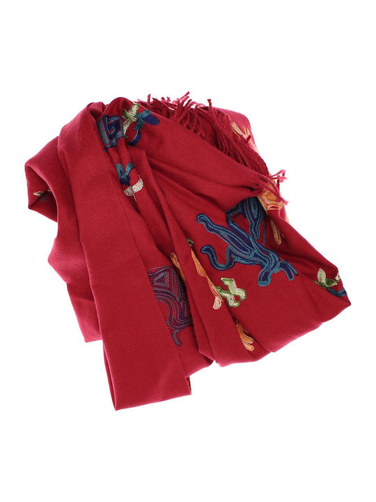 ButicCochet Women's Burgundy Shawl
