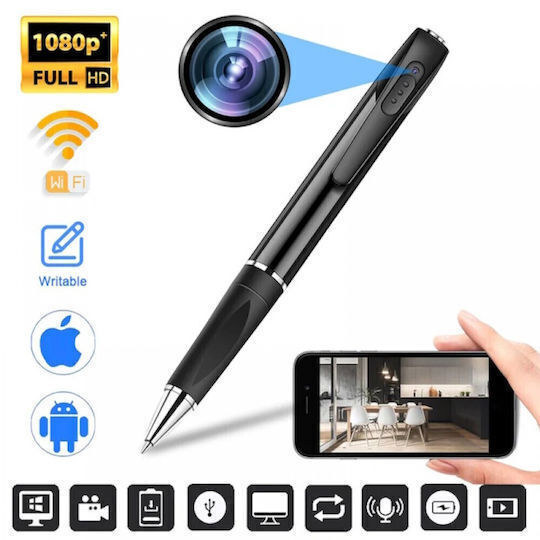 SPV Spionagekamera WiFi Stift 1080p mit Speicherkartensteckplatz und Bewegungsmelder