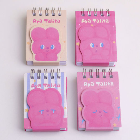 Rabbit Spiral Notebook 50 Sheets (Miscellaneous Designs/Colors)