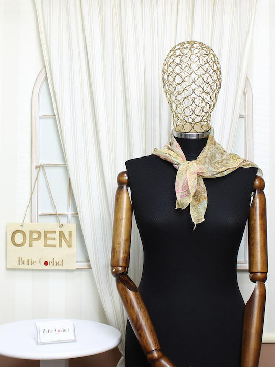 ButicCochet Women's Silk Shawl Beige