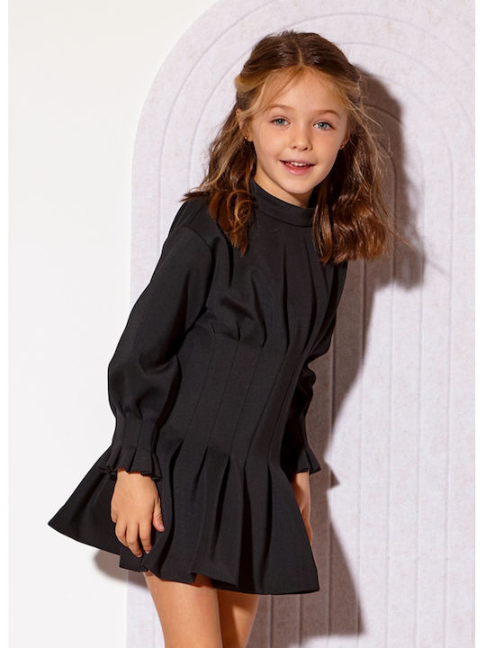 Kinderkleid Langärmelig Schwarz