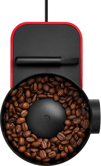 Fellow Opus Gen 2 Elektrische Kaffeemühle mit Getreidekapazität 110gr und 10 Mahlstufen Rot