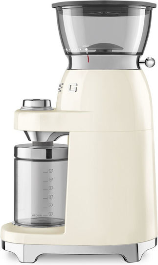 Smeg Електрически Мелачка за Кафе 150W с Капацитет 240gr и 15 Степени на Смилане Бежов