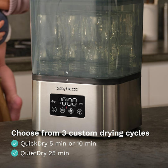 Baby Brezza SuperQuick 10 Elektrischer Babyflaschensterilisator für Babyflasche Schwarz