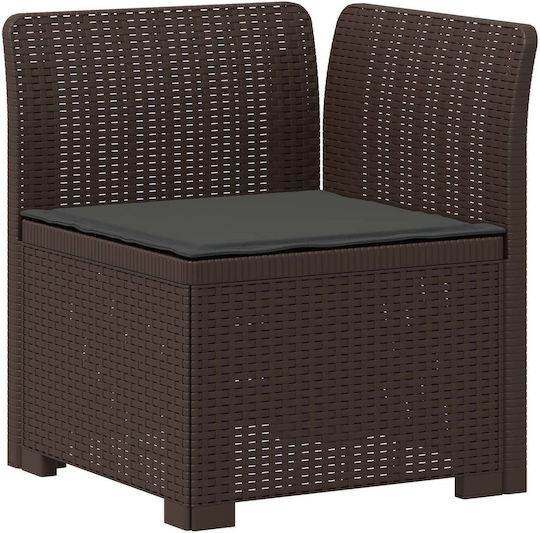 Set Camera De Zi Pentru Exterior 2 Piese Maro Cu Perne