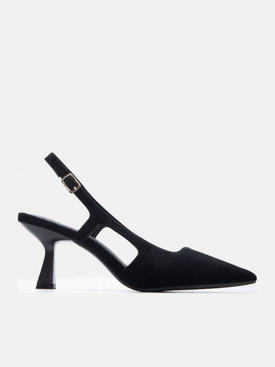 Pointed Toe Heels With Medium Black Heel