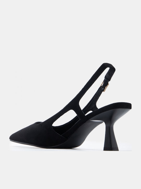 Pointed Toe Heels With Medium Black Heel