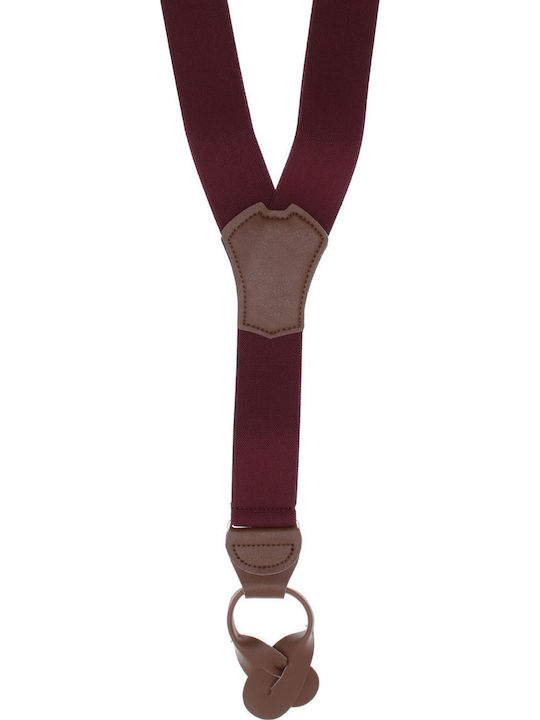 Breteli Unisex Adulți ButicCochet Din Material Sintetic Elastic 35 Mm Model Y-tip Bordo Br520