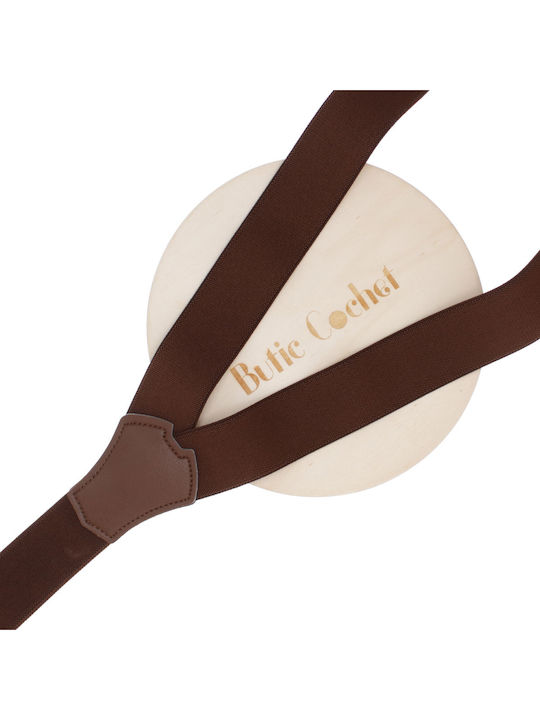 Breteli Unisex Adulți ButicCochet Din Material Sintetic Elastic 35 Mm Model Tip Y Maro Br522