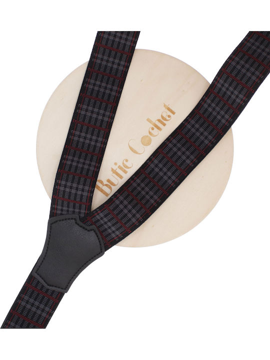 Breteli Elastice Unisex Adulți ButicCochet Din Material Sintetic 35 Mm Model Tipărit X Gri Br524
