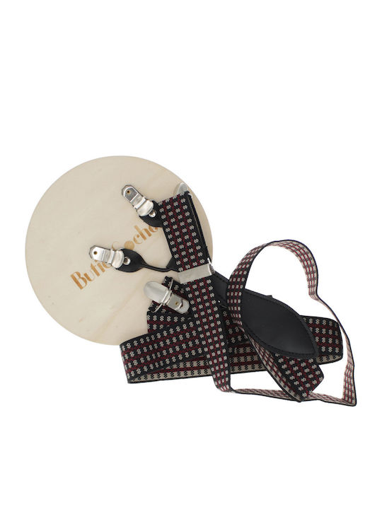 Breteli Unisex Adulți ButicCochet Din Țesătură Sintetică Elastică 4 Cleme Metalice 35 Mm Multicolore Br508