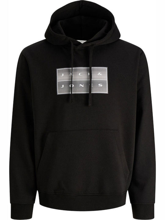 Jack & Jones Φούτερ Black με Κουκούλα
