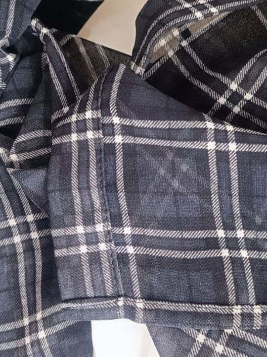 Long Sleeve Women's Shirt Black Checked