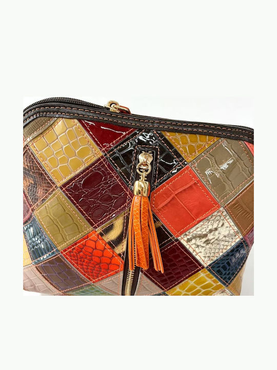 Leder Damenhandtasche Croco Leder Damenhandtasche Croco