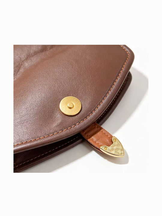 Leder Damen Schultertasche Croco Mehrfarbige