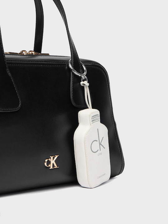 Calvin Klein Mini CK One Zip Pouch Bag Charm Off White Accessory Female Off White Lv04f1246g-4lx