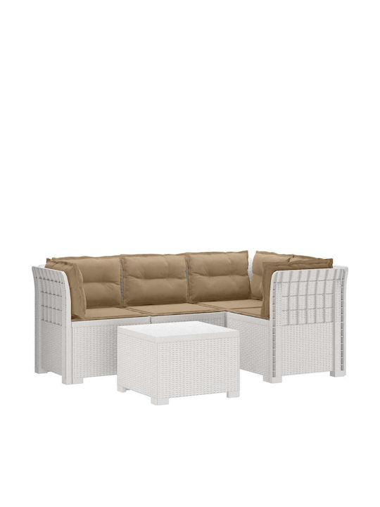 Ecksofa für den Außenbereich Rattan mit Kissen
