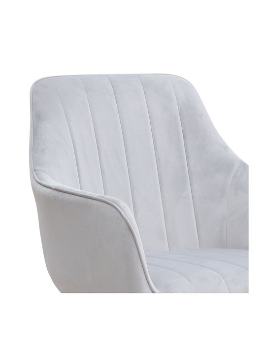 Piero Dining Chairs Velvet Light Grey 2pcs 57x60x85.5cm