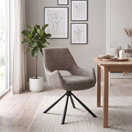 Πολυθρόνες Τραπεζαρίας Alessia 58x66x85εκ. 2τμχ Elephant Grey Πολυθρόνες Τραπεζαρίας Alessia 58x66x85εκ. 2τμχ Elephant Grey