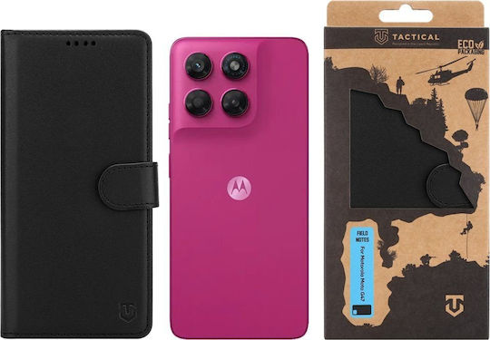 Tactical Field Notes Back Cover Δερμάτινο / Πλαστικό Μαύρο (Moto G47)