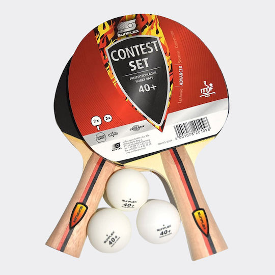 Sunflex Contest Tischtennisschläger-Set für Erfahrene Spieler