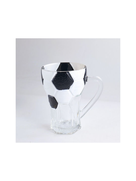 Yoyoso Bierglas Fußball aus Glas 379ml