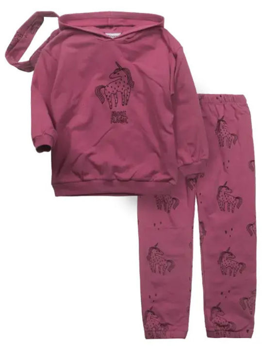Kinder Sweatpants Set Fuchsie 3 Stück
