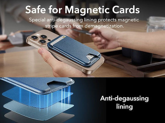 ESR MagSafe Калъф за карти Vegan в син цвят