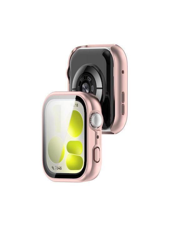 Πλαστική Θήκη με Τζαμάκι σε Ροζ χρώμα για Huawei Watch Fit 5 Pro