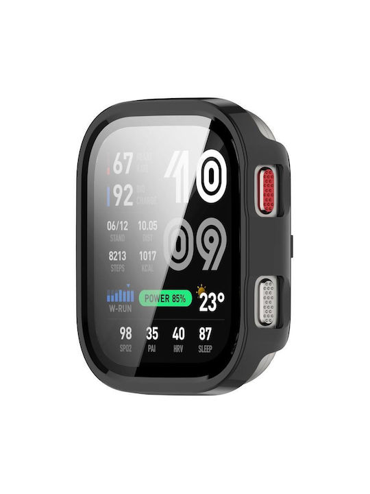 Carcasă din plastic cu sticlă călită în culoare neagră pentru Amazfit Bip Max Carcasă din plastic cu sticlă călită în culoare neagră pentru Amazfit Bip Max
