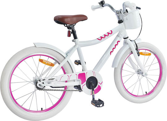 vidaXL Bicicletă Copii De Oraș Albă 18"