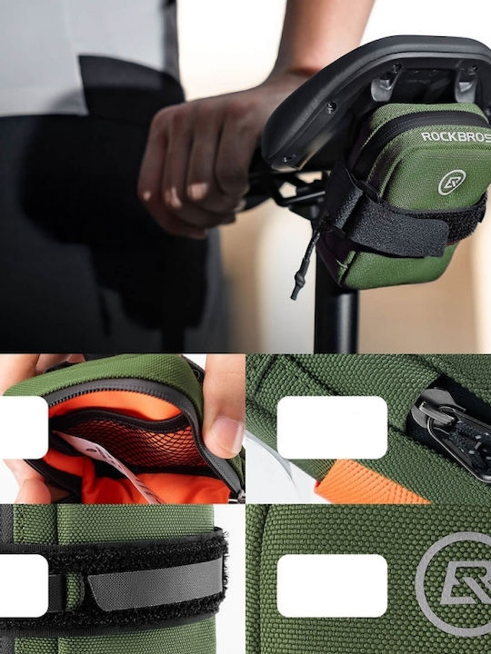 Rockbros Sac de șa pentru bicicletă 0.35lt Verde
