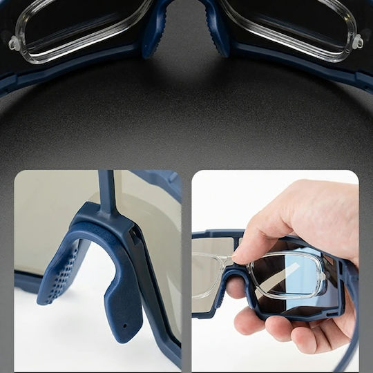 Rockbros Γυαλιά Ποδηλασίας με Μπλε Σκελετό και Polarized Φακούς