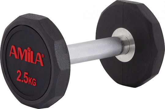 AMILA Дъмбел Decagon Гумен 1 x 2.5кг