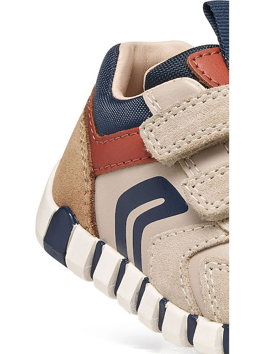 Kids Anatomic Sneakers with Hoop & Loop Closure Beige