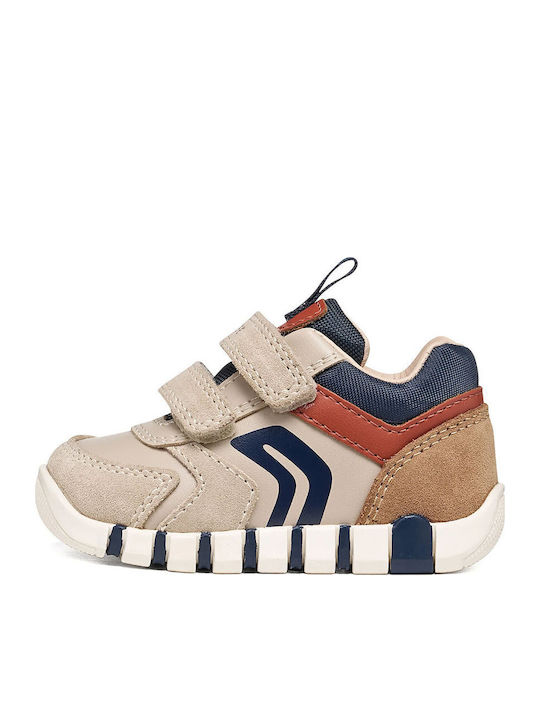 Kids Anatomic Sneakers with Hoop & Loop Closure Beige