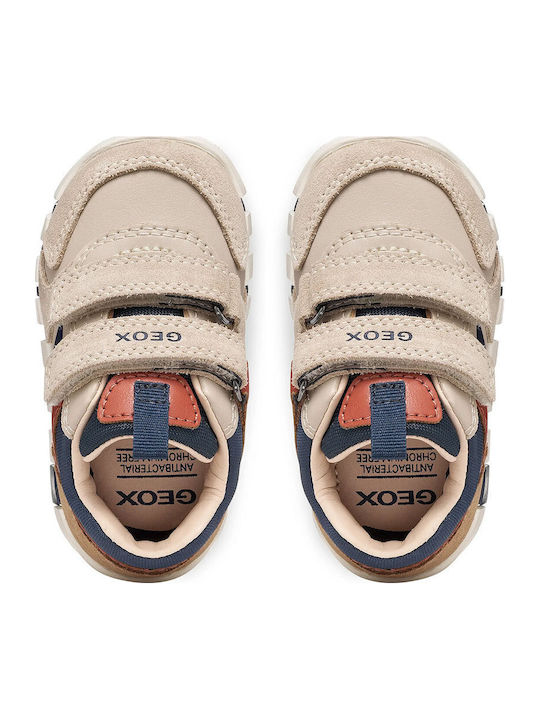 Kids Anatomic Sneakers with Hoop & Loop Closure Beige